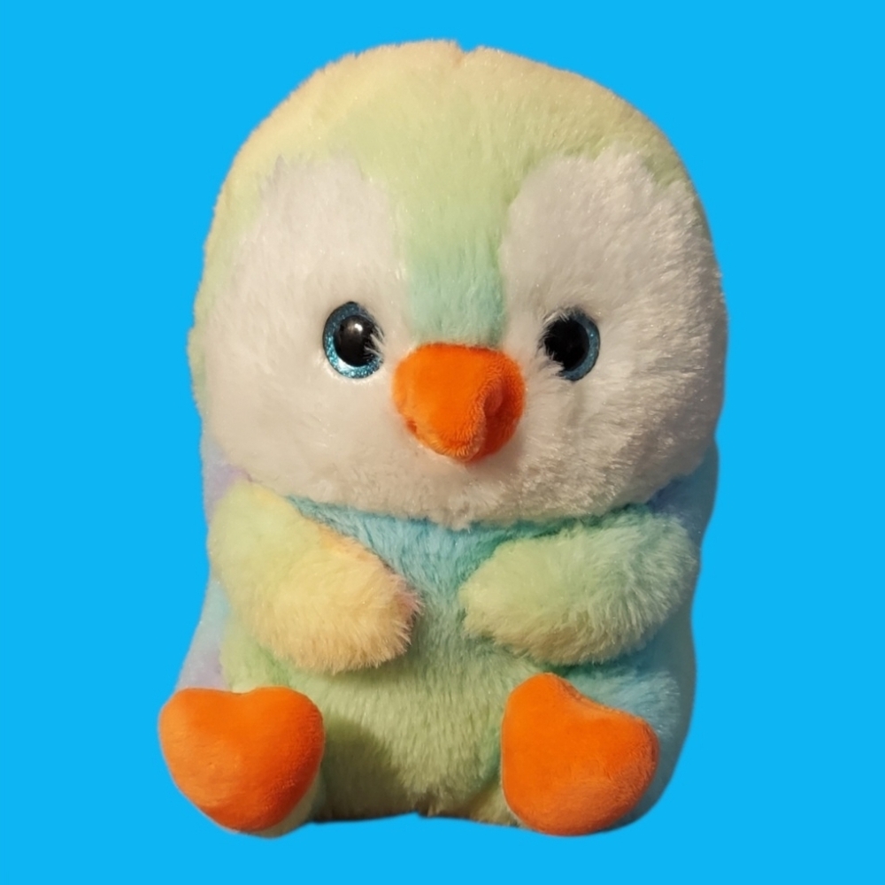 Belly Buddy RI One Rainbow Sugar Penguin Plush Stuffed Animal 10"